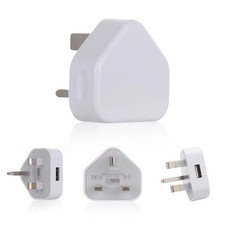 3 Pin UK Plug 5V 1A USB Wall