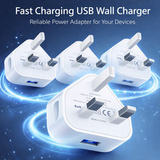 USB Charger Plug UK 4 Pack 5V
