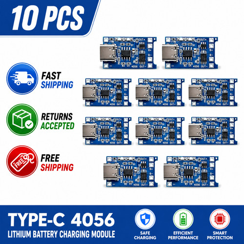10pcs micro usb 18650 - 5v,
