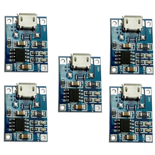 5pcs micro usb - micro, 18650