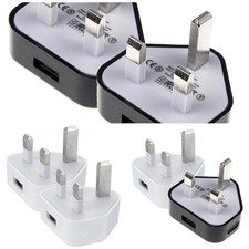 2pc 3Pin 5V1A USB Plug Charger