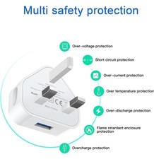 USB Charger Plug UK 4 Pack 5V