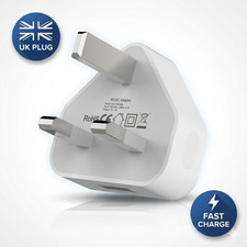 3 Pin UK Plug 5V 1A USB Wall